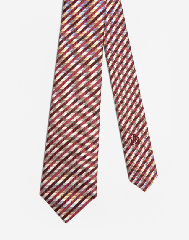 DUNHILL Silk Herringbone Stripe Woven Tie Tie Man f