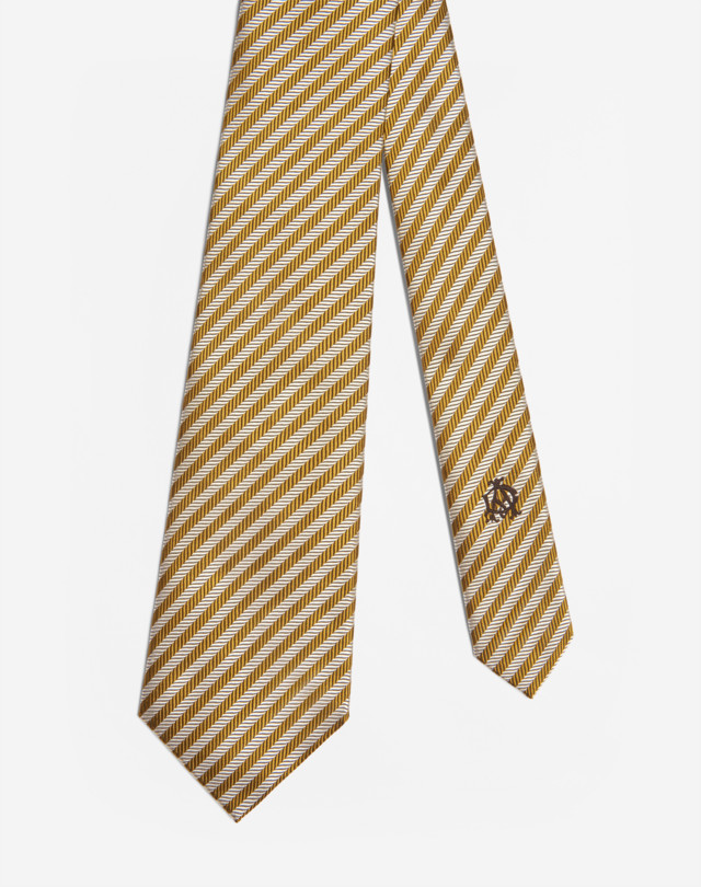 DUNHILL Silk Herringbone Stripe Woven Tie Tie Man f