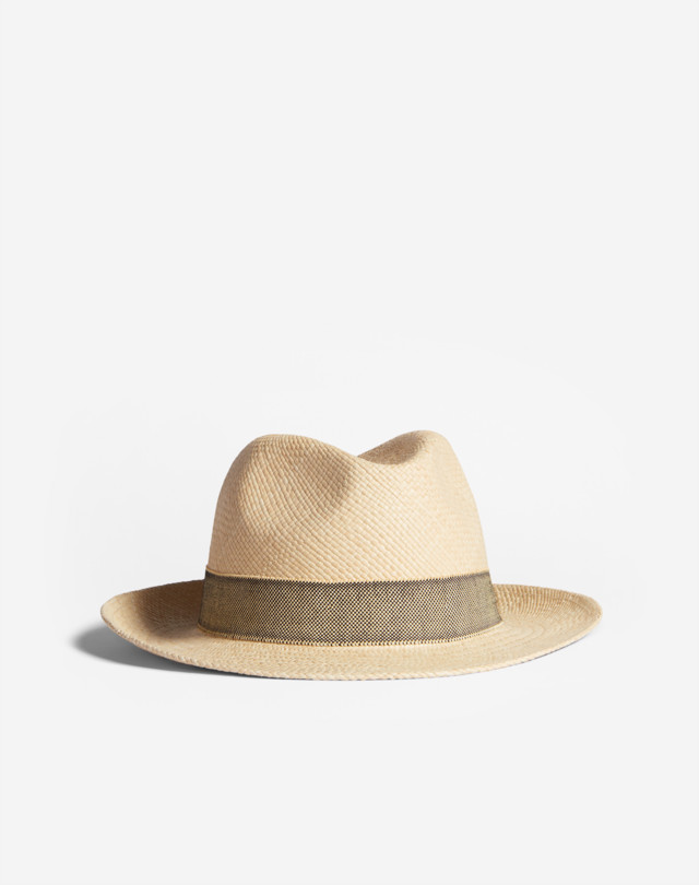 DUNHILL Straw Panama Hat HATS Man f