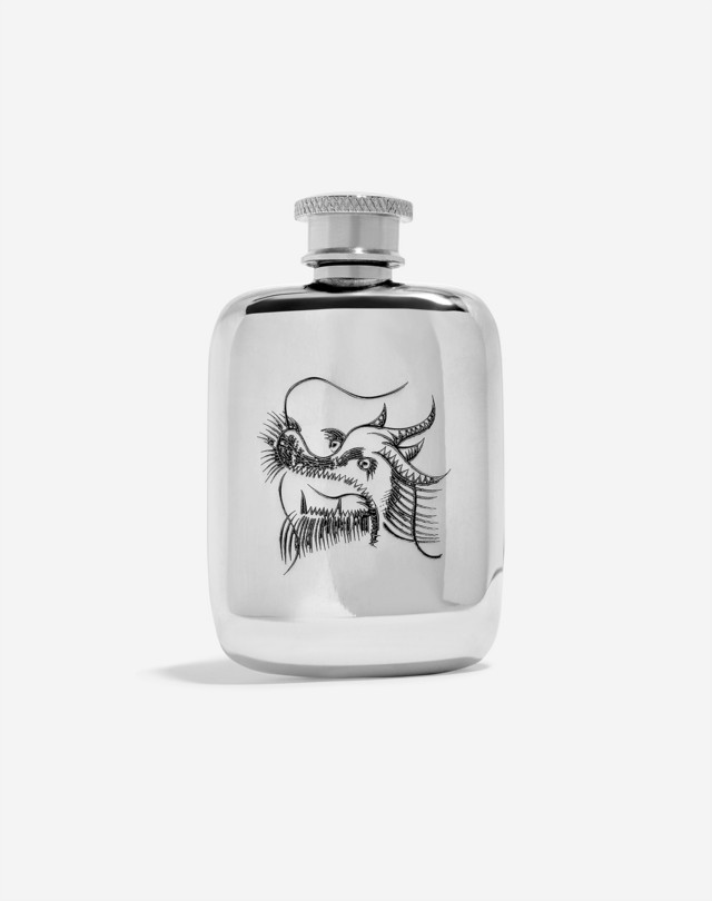 DUNHILL Dragon Engraved Flask FLASKS Man f