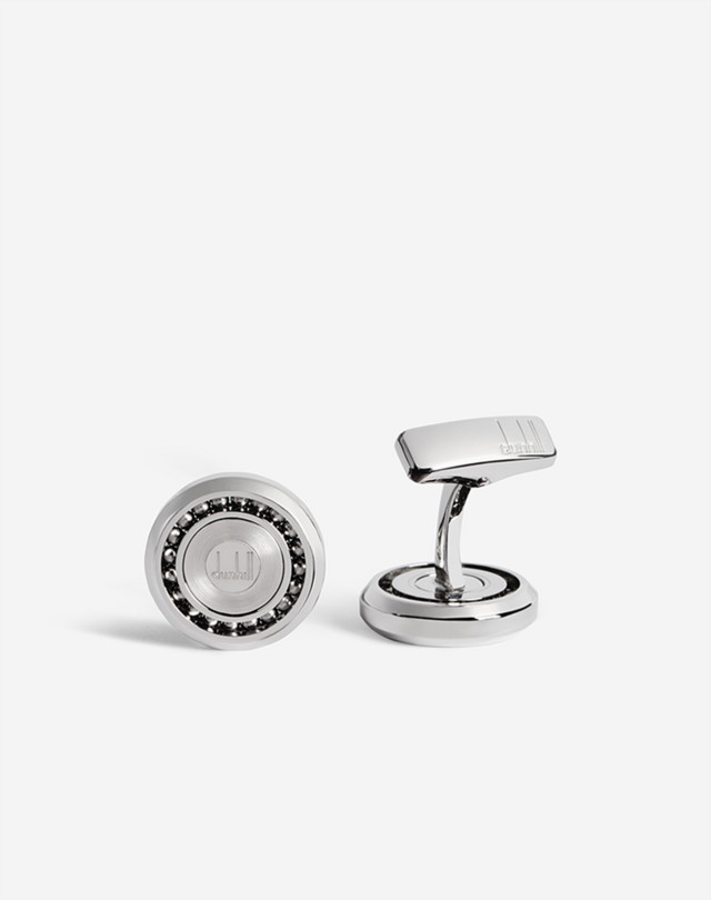 DUNHILL Manschettenknöpfe mit Logoplakette und Wälzlager-Design MANSCHETTENKNÖPFE Herren f