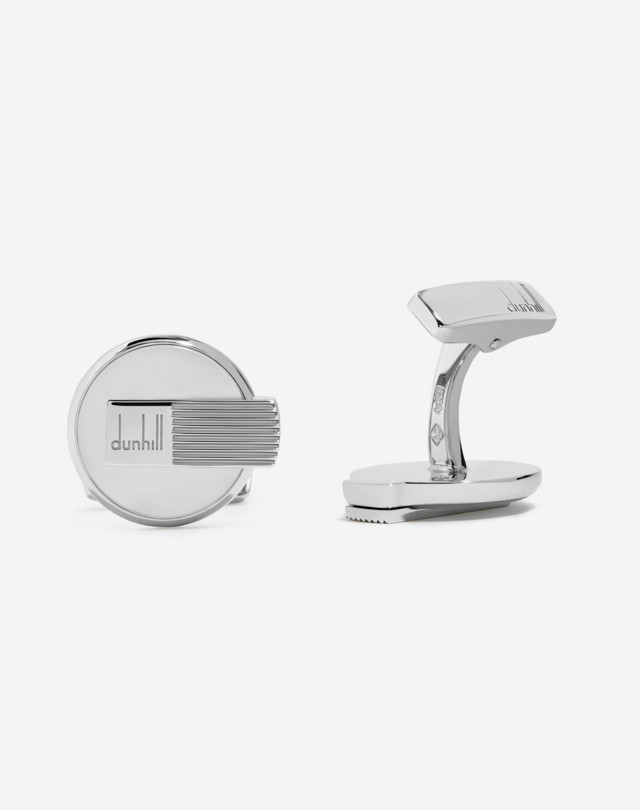 DUNHILL Gemelli in argento con placca in madreperla bianca GEMELLI Uomo f