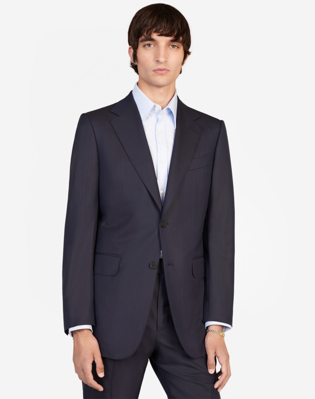 DUNHILL Wool Herringbone Belgravia Suit SUITS Man d