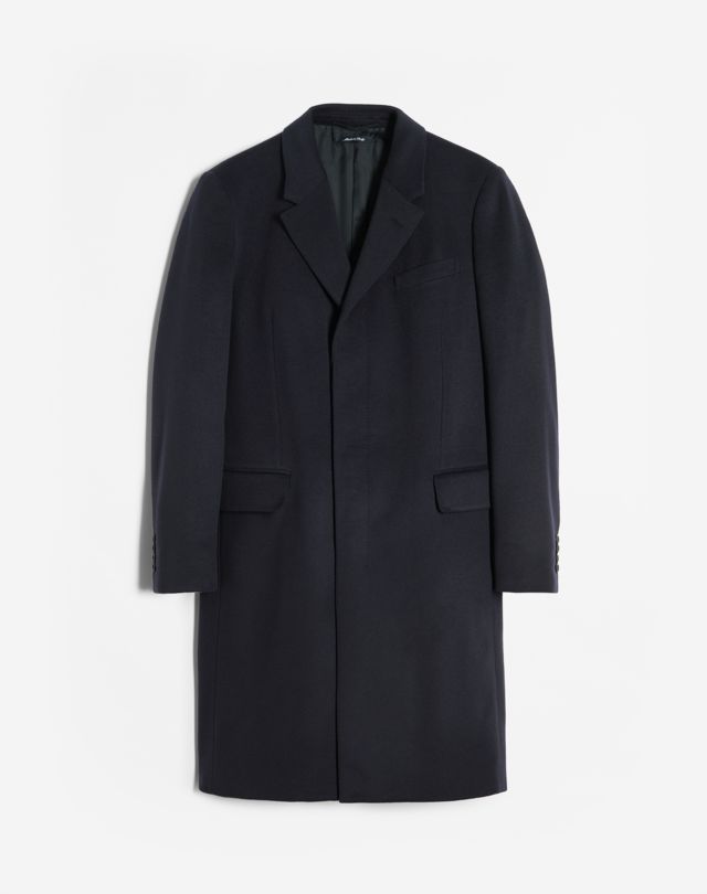 極美品 dunhillダンヒル ウールカシミヤコート 黒LL-
