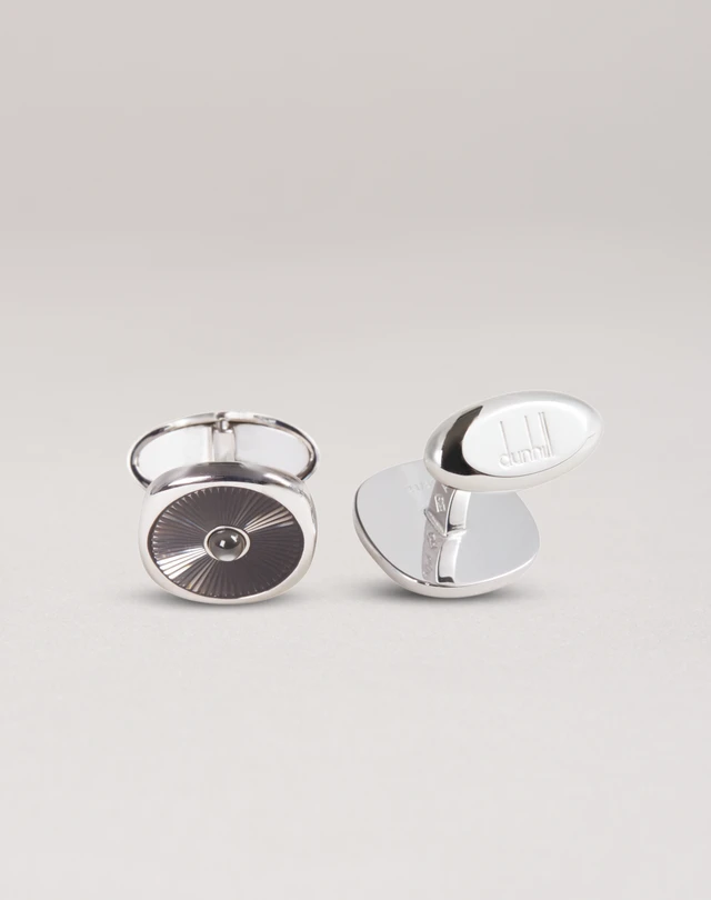 DUNHILL Evening Black Mother-Of-Pearl Cufflinks CUFFLINKS Man f