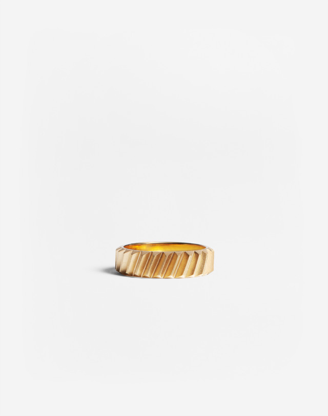 DUNHILL Transmission Yellow Gold Ring Ring Man f