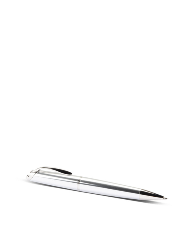 Pen is shown in silver finish
