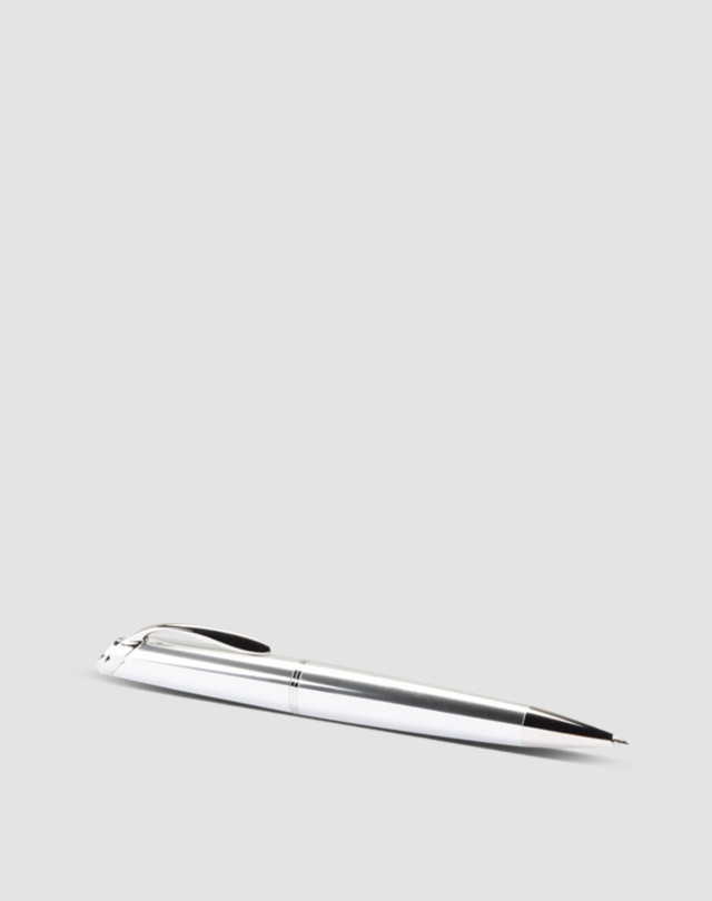 Pen is shown in silver finish