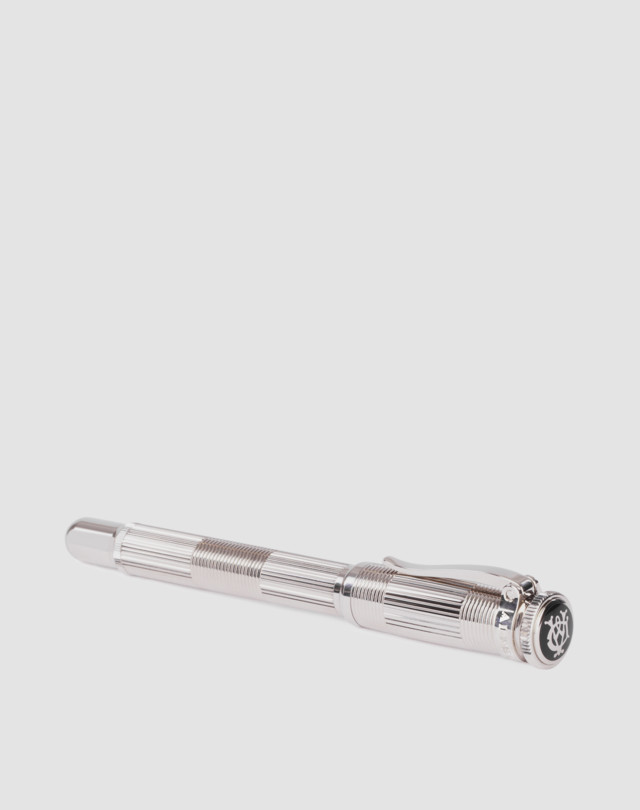 Pen is shown in silver finish