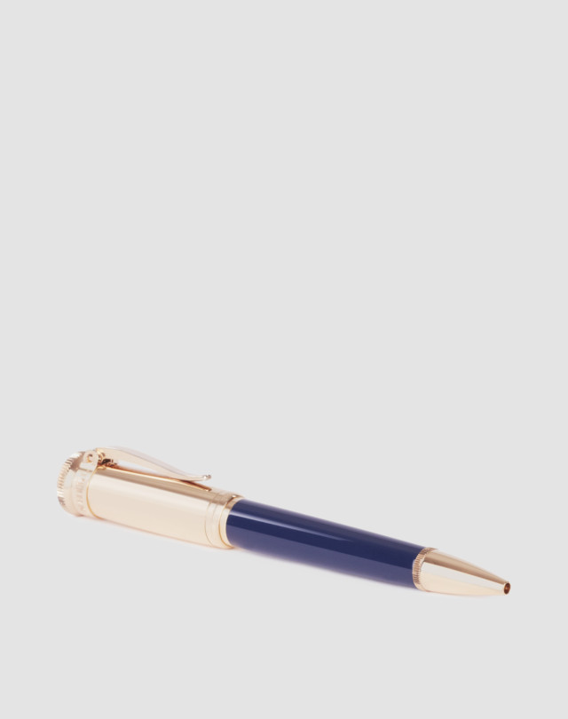 DUNHILL Penna a sfera placcata in oro rosa Sentryman navy STRUMENTI DI SCRITTURA Uomo f