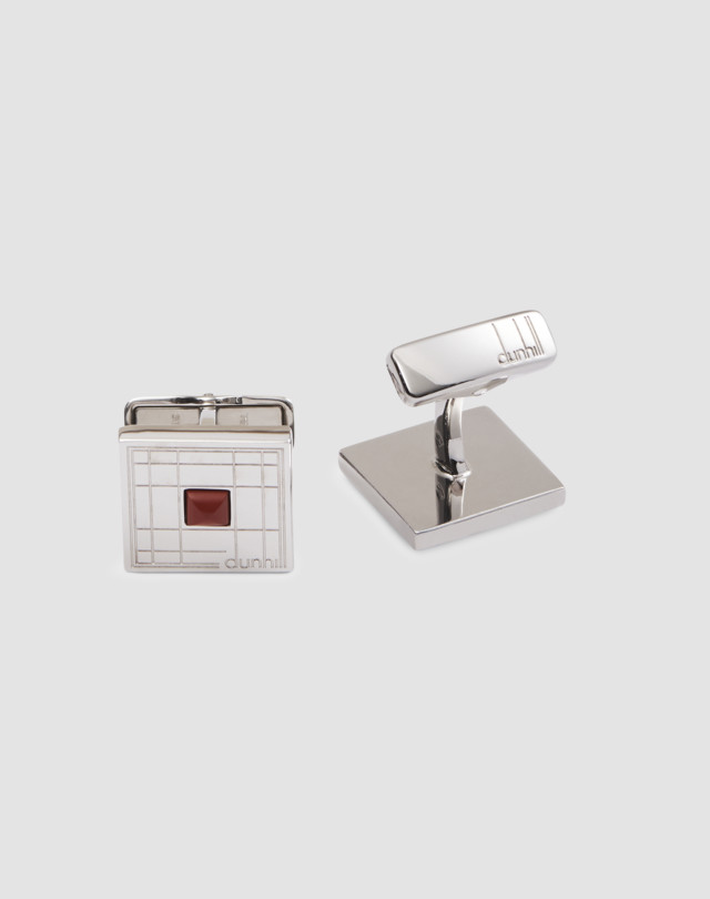 メンズ シルバー ロングテールロゴ カフリンクス | dunhill JP