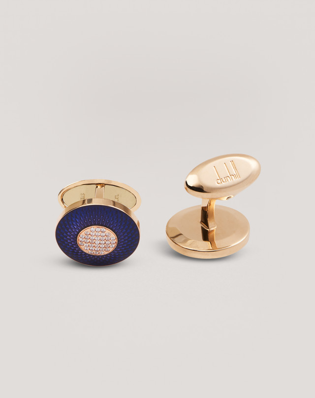 DUNHILL Engine Turn Disk Cufflinks CUFFLINKS Man f
