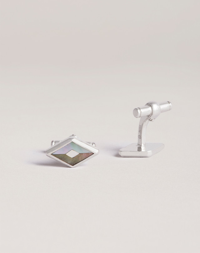 DUNHILL Engine Turn Stud Marquetry Cufflinks CUFFLINKS Man f