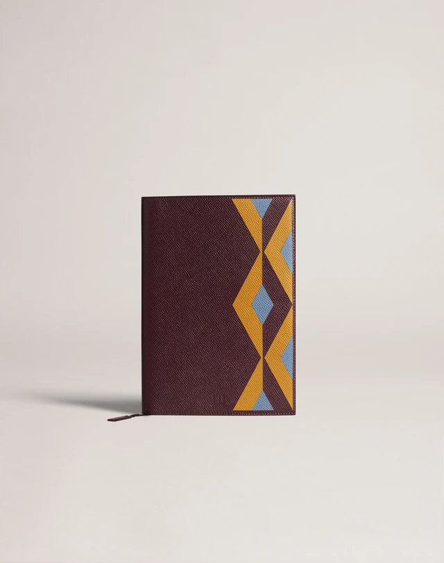 DUNHILL Cadogan Marquetry A5 Notebook Cover STATIONERY Man f
