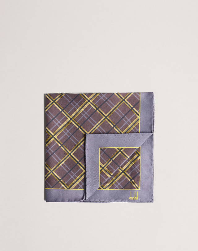 DUNHILL チェック ポケットスクエア ポケットチーフ メンズ f