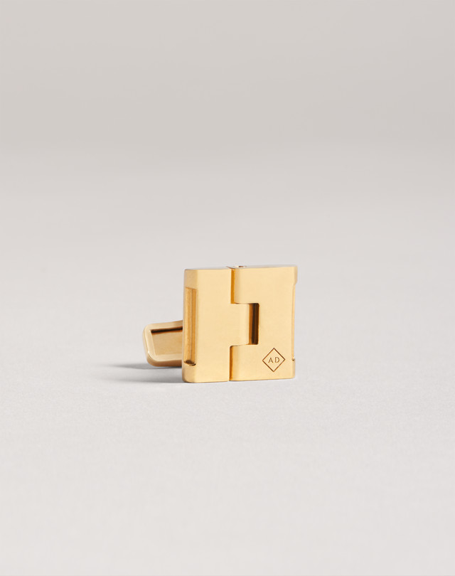 DUNHILL Duke Hinge Gold Plated Cufflinks CUFFLINKS Man f