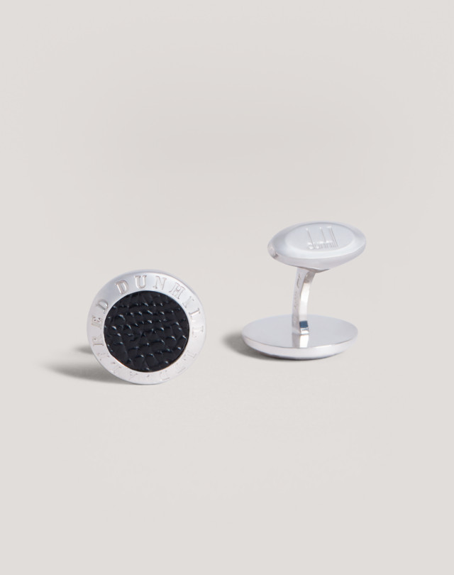 DUNHILL Coin Leather Insert Cufflinks CUFFLINKS Man f