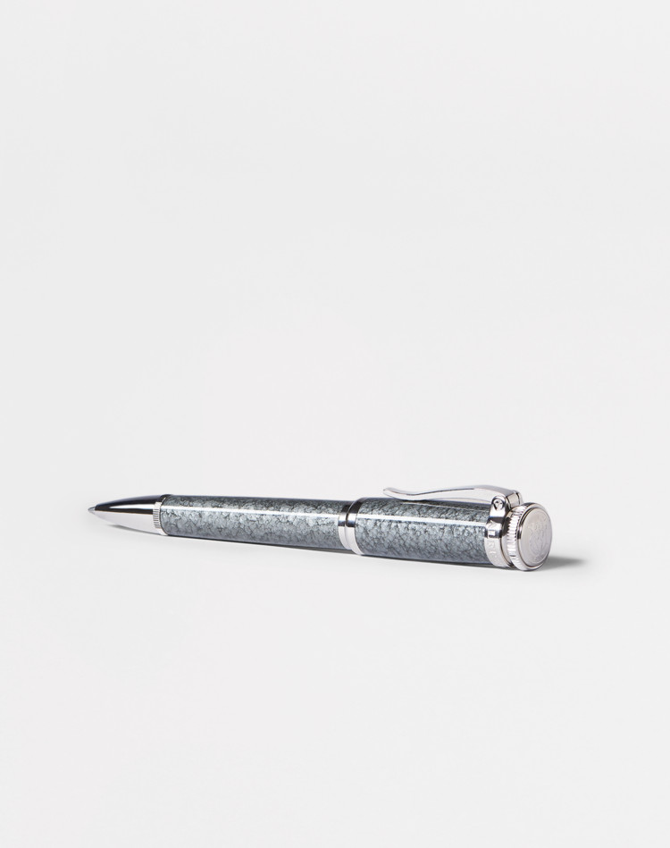 Sentryman Grey Hammered Ballpoint Pen DUNHILL BALLPOINT PENS Man Sentryman Grey Hammered Ballpoint Pen f