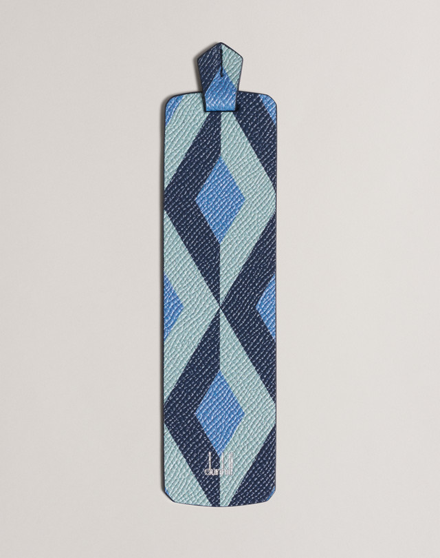 DUNHILL Marque-page en cuir Cadogan Engine Turn AGENDAS ET COUVERTURES Homme f