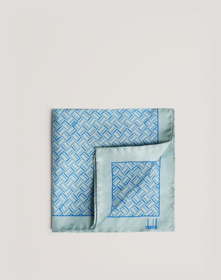 Abstract Longtail Printed Silk Pocket Square DUNHILL Pocket square Man Abstract Longtail Printed Silk Pocket Square f
