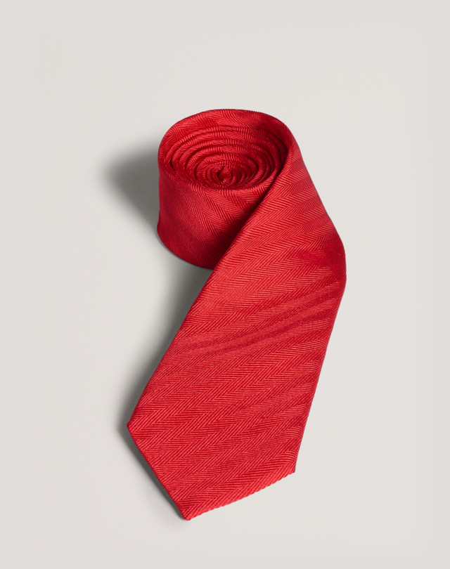 DUNHILL Herringbone Woven Silk Jacquard Tie WOVEN TIES Man f