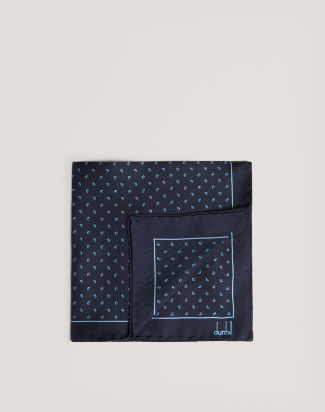 DUNHILL Hex Bolt Printed Silk Pocket Square Pocket square Man f