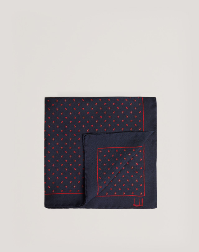 DUNHILL Hex Bolt Printed Silk Pocket Square Pocket square Man f