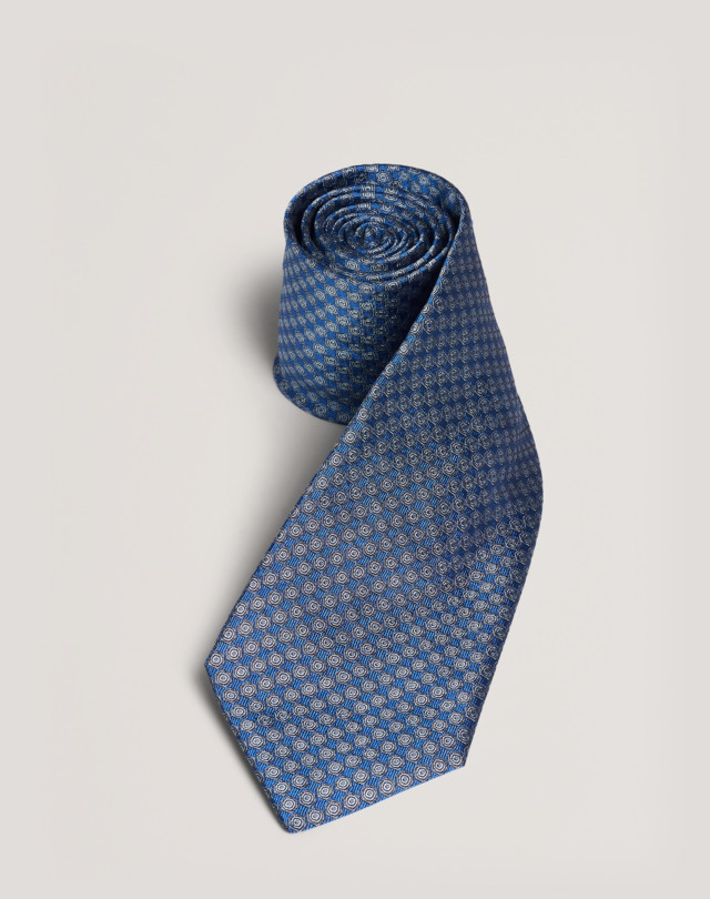 DUNHILL Cravate en soie à motif Hex Bolt Cravates tissées Homme f