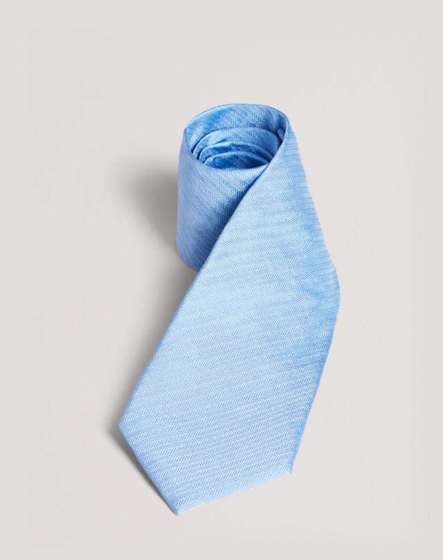 DUNHILL Small Herringbone Woven Silk Tie WOVEN TIES Man f