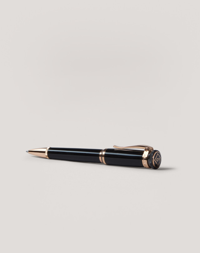 DUNHILL Engine Turn Woven Silk Tie BALLPOINT PENS Man f