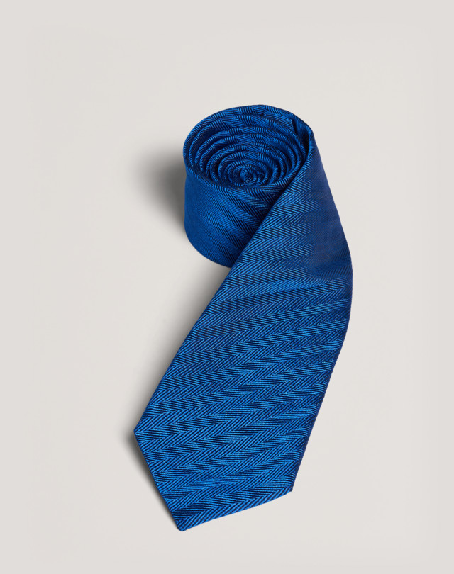 DUNHILL Herringbone Woven Silk Jacquard Tie WOVEN TIES Man f