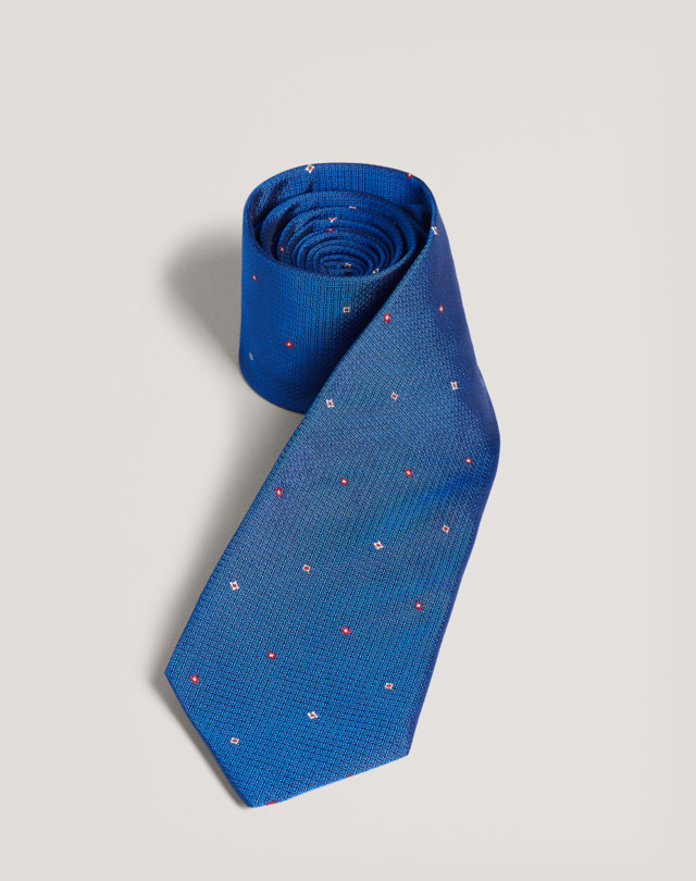 DUNHILL Cravate en soie à petits motifs Cravates tissées Homme f