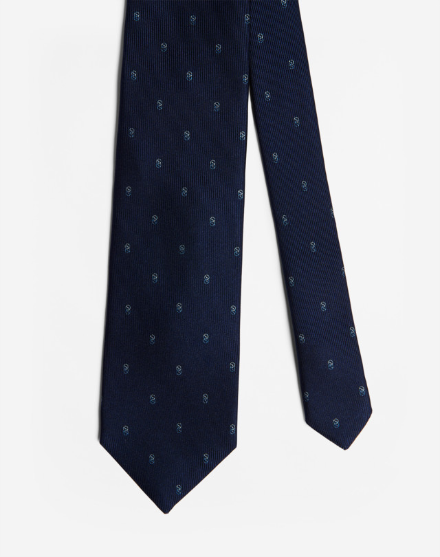 DUNHILL REPEAT RING MOTIF TIE WOVEN TIES Man f