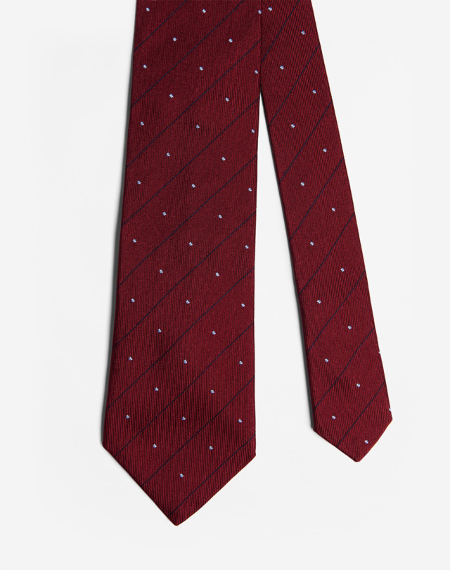 DUNHILL SQUARE MOTIF STRIPE TIE WOVEN TIES Man f