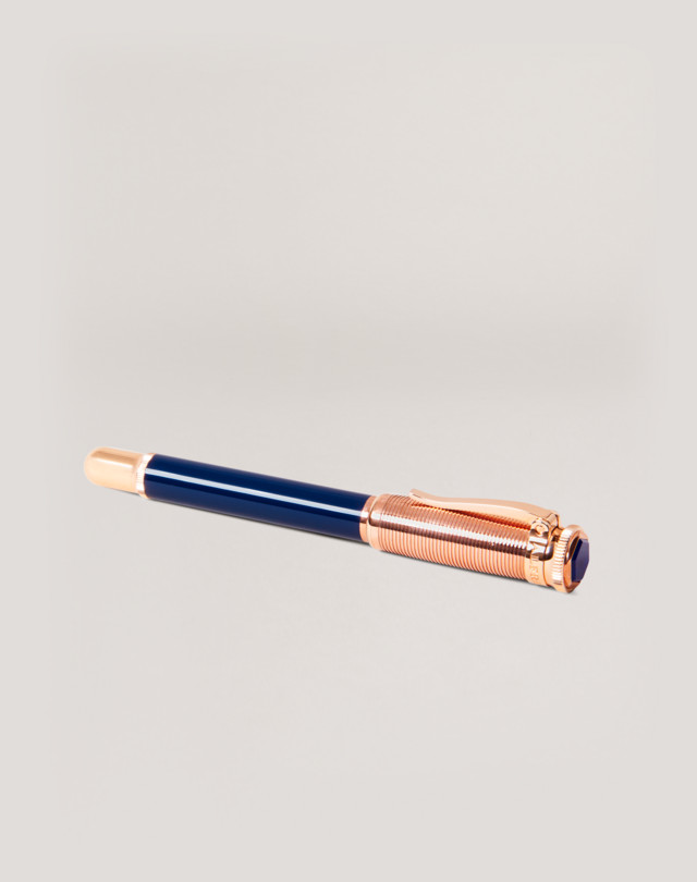 DUNHILL Sentryman Hex Lapis Rollerball Pen ROLLERBALL PENS Man f