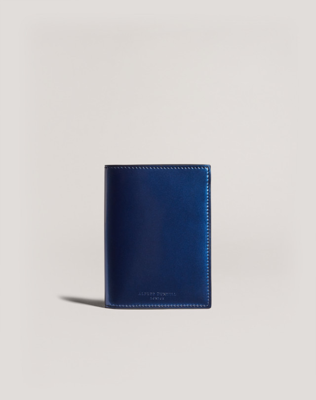 DUNHILL Duke Metallic Business Card Case with Gusset CARD CASES Man f