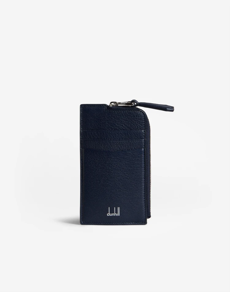 DUNHILL CARD CASES Man Duke Fine Leather Zip Card Case f